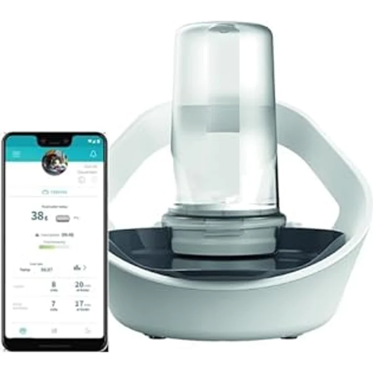 SureFeed Wasserautomat Felaqua Connect, Smart Trinkbrunnen für Katzen, Weiss (1 l) – Bild 2