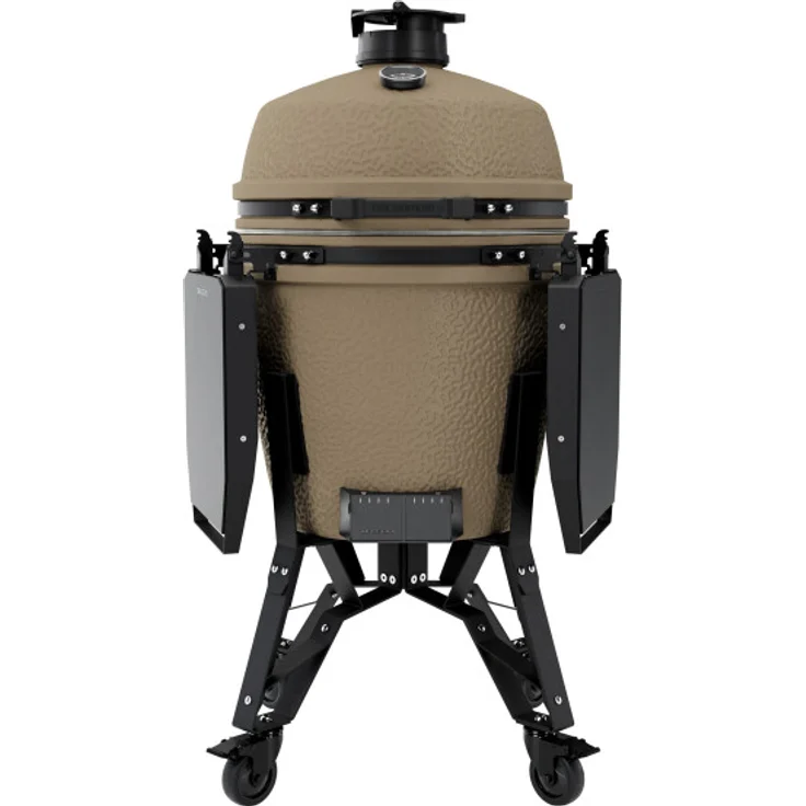 The Bastard BSTRD Pro Large Complete Keramikgrill Desert Sand mit Deckelthermometer für Pizza, Räuchern, Backen und Kochen