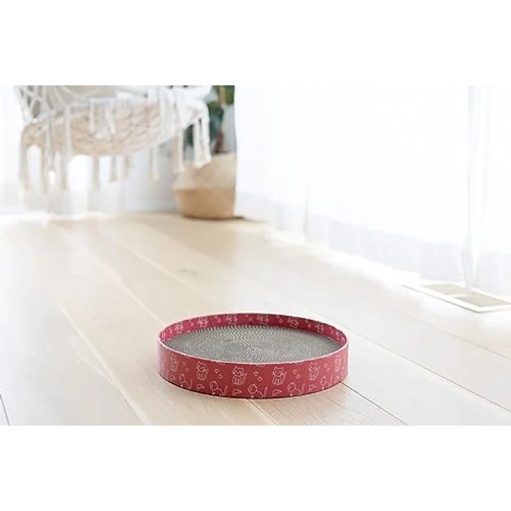 Katzenkratzbett Circle aus Pappe, pink, Ø34cm – Bild 4