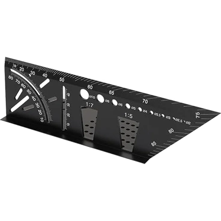 Sintron 3D Gehrungswinkel, multifunktionales Anreißwerkzeug aus Aluminiumlegierung, 215x62x74 mm, für präzises Arbeiten – Bild 2