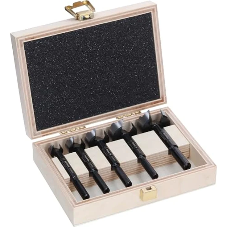 Bosch Accessories Forstnerbohrer-Set 2608901843, Mehrzweckbohrer für Holz mit gewelltem Schneidrand für saubere, ausrissfreie Bohrungen – Bild 1