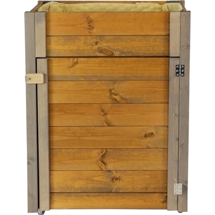 Dobar Hochbeet rollbarer Gartenschrank, FSC®-zertifiziert mit Pflanzkasten (60 x 39 x 80 cm, Holz, Braun) – Bild 2