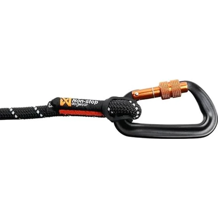 Non-stop dogwear Rock Leash, stabile Seil-Leine aus 100 % recyceltem Polyester, 1.80 m lang, mit Drehverschluss und reflektierenden Fäden – Bild 3