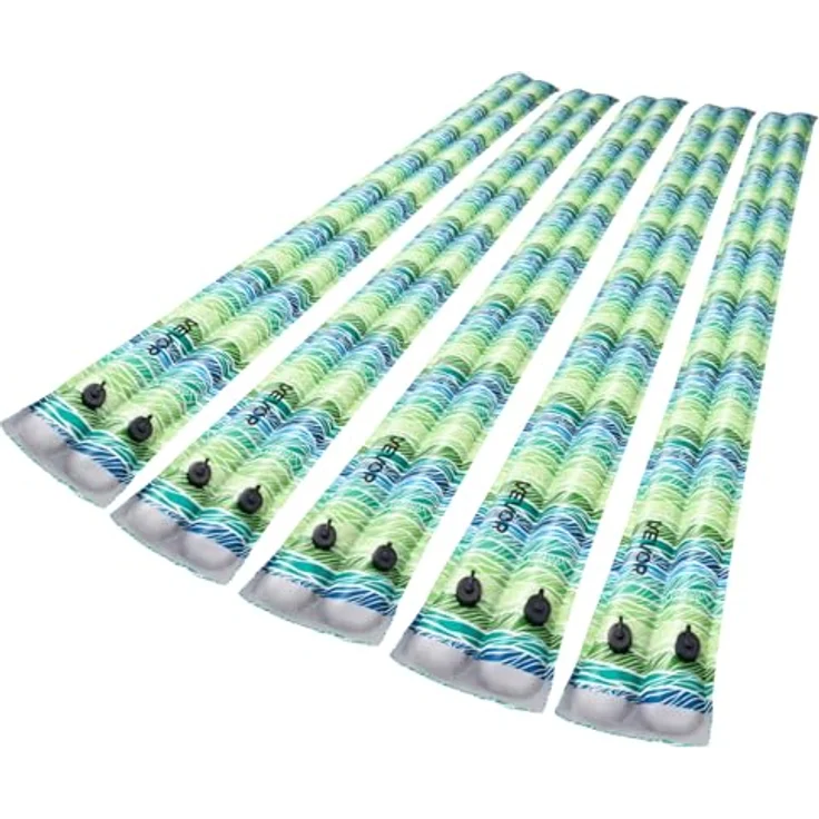 VEVOR Pool Beschwerungssack, 6er Pack à 240x30 cm, 0,4 mm dicke PVC-Wassersäcke mit Reflektorstreifen und auslaufsicherem Schraubverschluss, zur Befestigung von Poolabdeckungen im Winter, blau – Bild 1