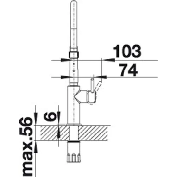 Blanco CATRIS-S Flexo Küchenarmatur, Hochdruckarmatur mit schwenkbarem Auslauf und flexibler Zweistrahlbrause, chrom – Bild 6