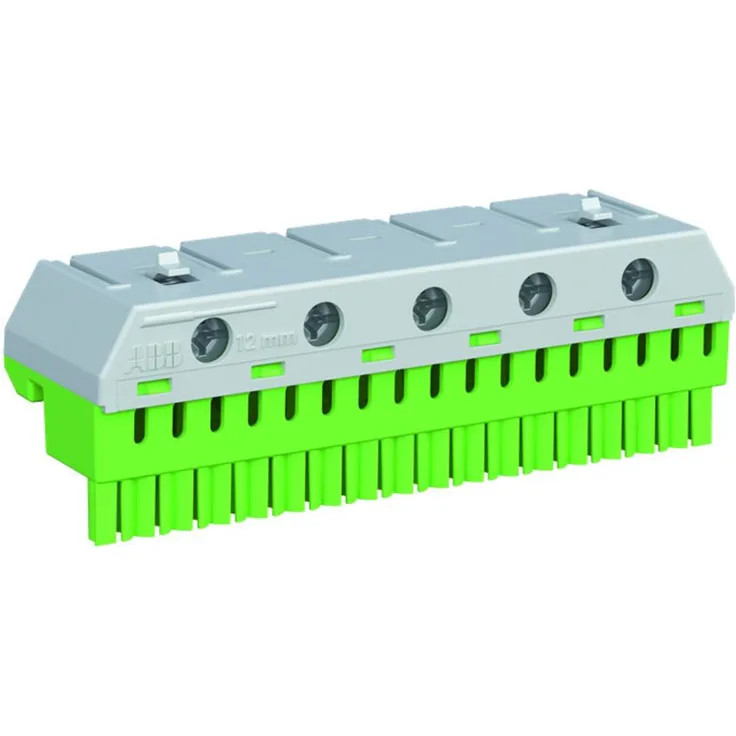 Striebel & John 2CPX062761R9999 ZK175G Klemmenblock flexibel, PE Quick-Steckklemme mit schraub- und federgekoppelten Anschlüssen, grün