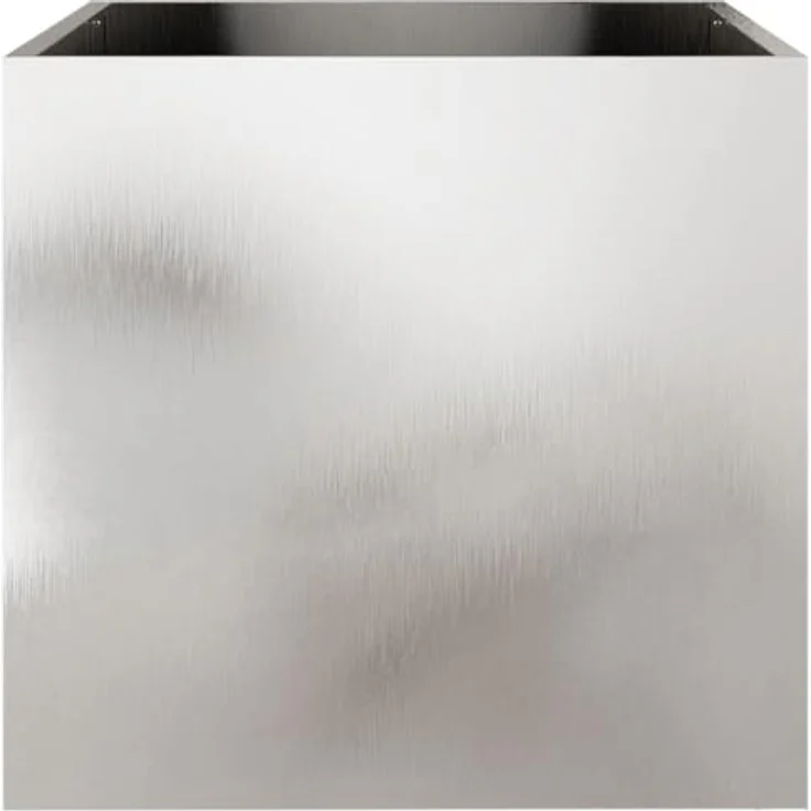 vidaXL Hochbeet Pflanzkübel Silbern 49x47x46 cm Edelstahl mit langlebigen Materialien und stabilem Rahmen – Bild 7