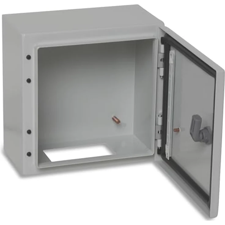 BOXEXPERT® Verteilerkasten außen Treva, wasserdicht IP66 aus Stahlblech, 250x200x150mm, schlagfest IK10, sicher verriegelbar, für Industrie und Außenbereich – Bild 2