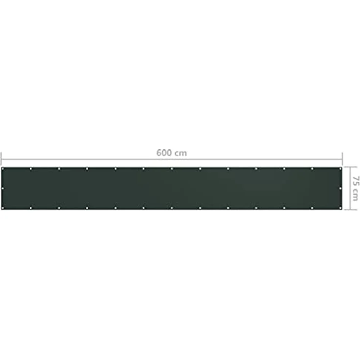 vidaXL Balkon-Sichtschutz Dunkelgrün 75x600 cm Oxford-Gewebe – Bild 3