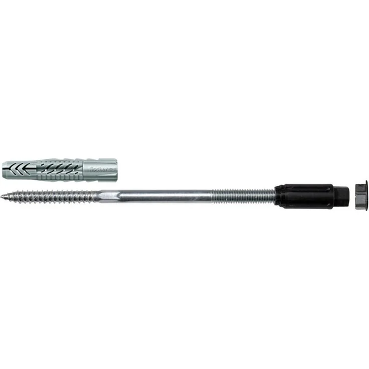 Fischer Thermax 10/120, Abstandsmontagesystem zur Befestigung ohne Wärmebrücken, verzinkter Stahl/Nylon, 10 mm, 1 Stück