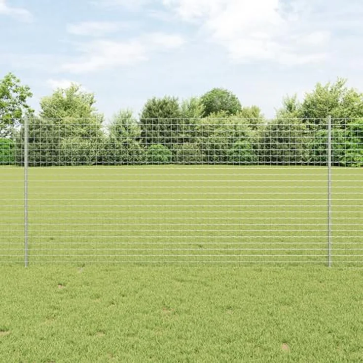 vidaXL Zaunpfosten 44 Stk U-Kanal, verzinkter Stahl, 160 cm, Silber, 2er Set – Bild 2