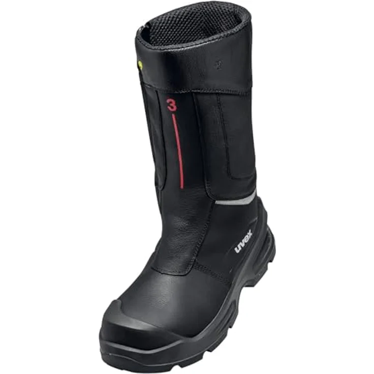 Uvex 3 Quatro, Sicherheitsschuh S3 Winterstiefel mit stoßdämpfender Sohlentechnologie, schwarz, Größe 44 – Bild 1
