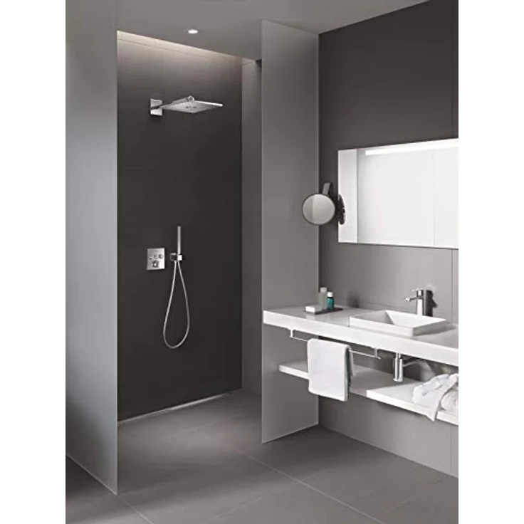 GROHE Grohtherm SmartControl - Duschsystem-Set inkl. Unterputz-Thermostat (einfache Montage, Wellness-Duscherlebnis, intuitive Bedienung), eckig, chrom, 34706000 – Bild 4