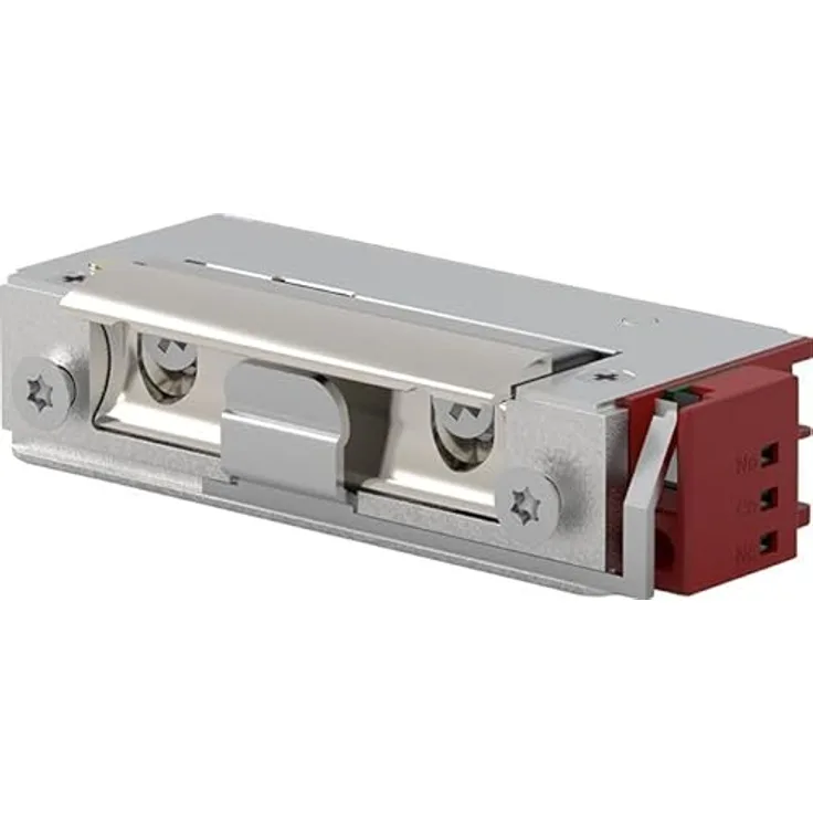 Magni E-Öffner 5U8X10, Türöffner + Türschliesser 12V DC mit Ruhestrom, hohe Aufbruchfestigkeit 4800 N, verstellbare Falle 3 mm