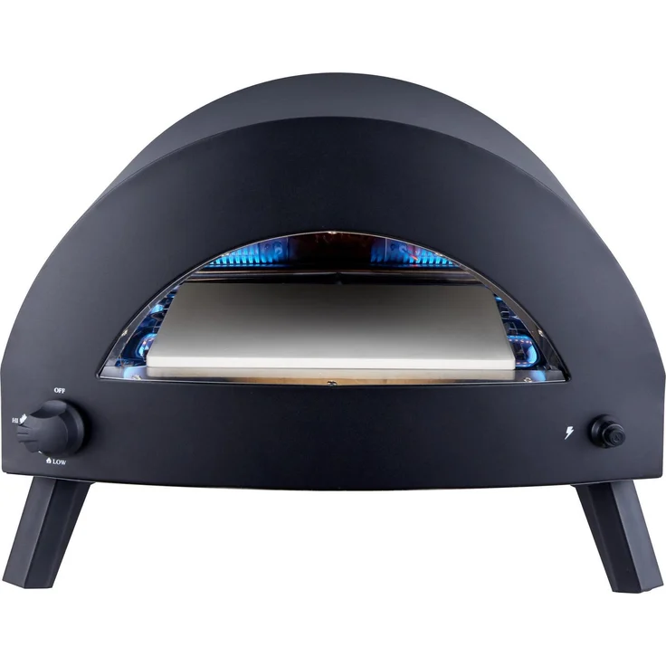 Venture Home Bukom, Pizzaofen Gas in Schwarz, modernes Design für Ihre Küche