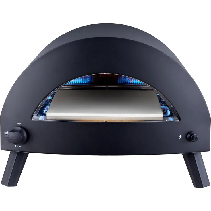 Venture Home Bukom, Pizzaofen Gas in Schwarz, modernes Design für Ihre Küche