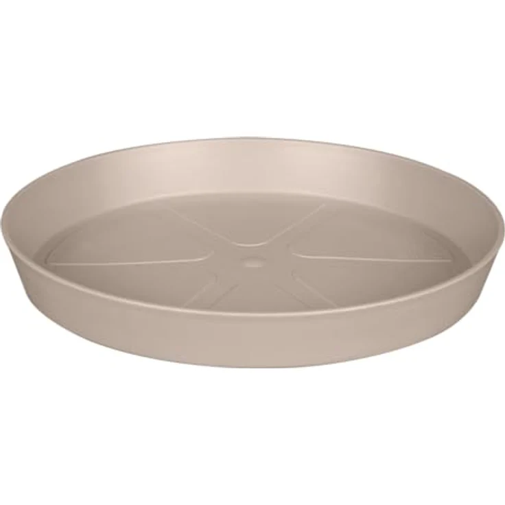 elho Loft Urban Untersetzer Rund 24, Blumentopf Untersetzer für Außen, Ø 24.4 x H 3.4 cm, Beige/Pilzbeige, aus recyceltem Plastik – Bild 4