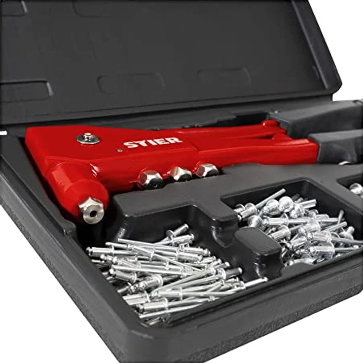 STIER Blindnieten-Satz mit Handnietzange und Blindnieten 201-teilig – Bild 4