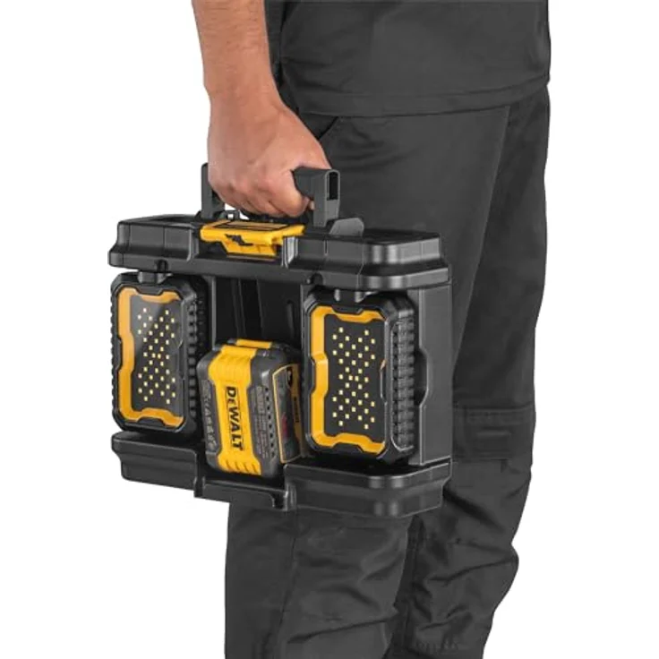 DeWalt ToughSystem 2.0 Werkzeugbox mit integrierten LED-Arbeitsleuchten, 14 l Fassungsvermögen, 22 kg Belastbarkeit, kompatibel mit 18V Akkus, schwarz – Bild 7