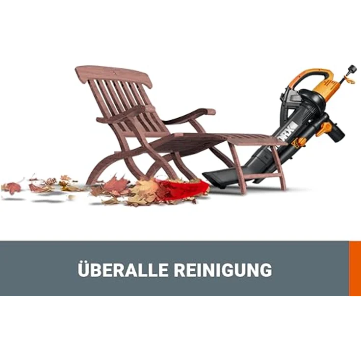 WORX WG505E Laubbläser und Laubsauger mit Mulcher 3000 W- Laubsauger 3-in-1 Gerät inkl. Fangsack Häckselfunktion 3000 Watt – Bild 4
