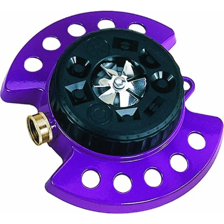 Dramm Colorstorm 9-pattern Turret Sprinkler mit widerstandsfähigen Metall Boden 4202250048023