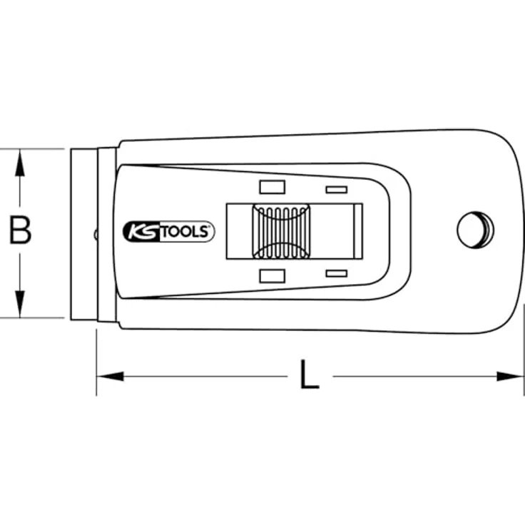 KS Tools 907.2242 Plakettenschaber, 40mm Rot mit einziehbarer Klinge – Bild 4