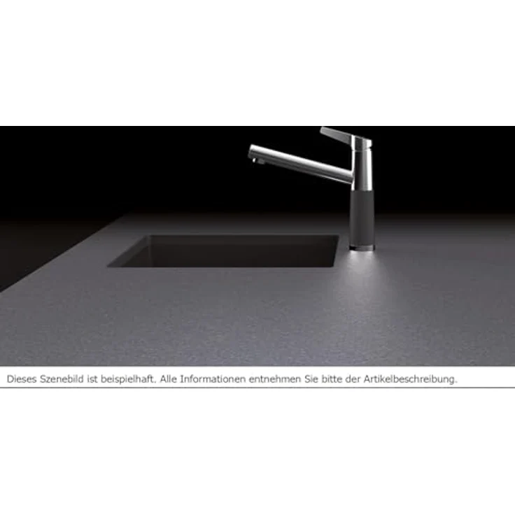 Schock Küchenarmatur SC-510 FA Festauslauf, platzsparendes Design mit 360° Schwenkbereich, Quarzkomposit-Außenhaut – Bild 5