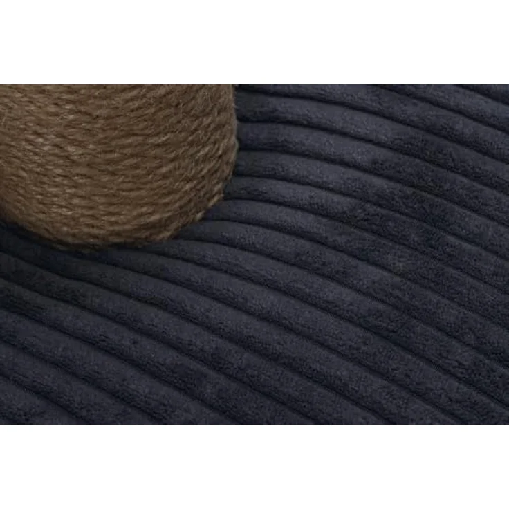 Designed by Lotte Ribbed Kratzbaum Anthrazit 41x41x70 cm, mit integriertem Spielball und strapazierfähigem Juteseil – Bild 3