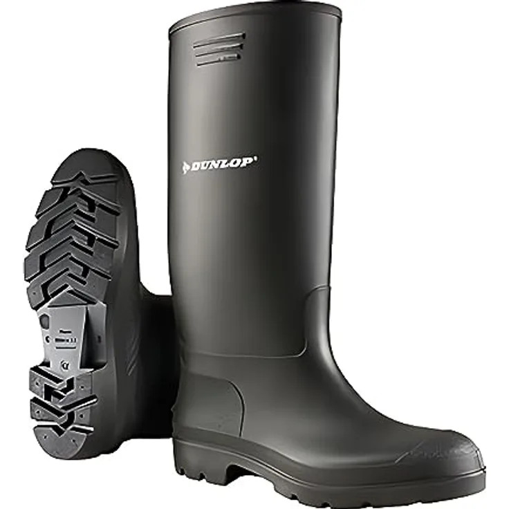 ELC Stiefel DunlopPricemastor Gr. 41, schwarzer Arbeitsschuh, 100 % wasserdicht, ohne Stahlteile