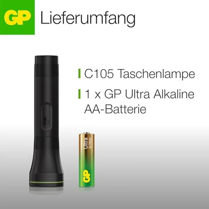 GP Everyday Taschenlampe C105, 50 lumen, inkl. 1x AA Batterie – Bild 5
