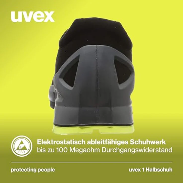 Uvex Sicherheitsschuh, ergonomisch konstruiert, Schwarz – Bild 3