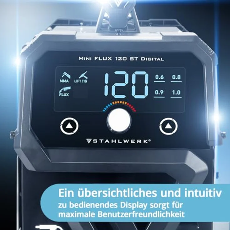 STAHLWERK FLUX 120 ST Digital, Schweißgerät mit Fülldraht, MMA, ARC, LIFT und TIG Funktion – Bild 6