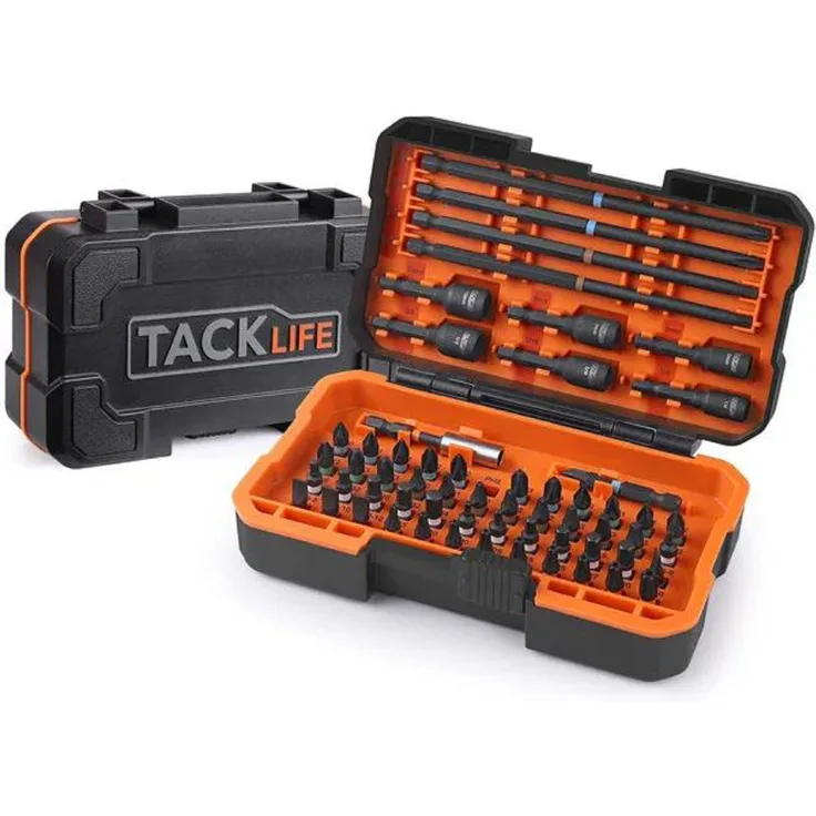 TACKLIFE PSDB1B Bit-Schraubendreher, 60-tlg Schraubendreher Bit mit schlagfestem S2 legiertem Stahl in stabilem Koffer