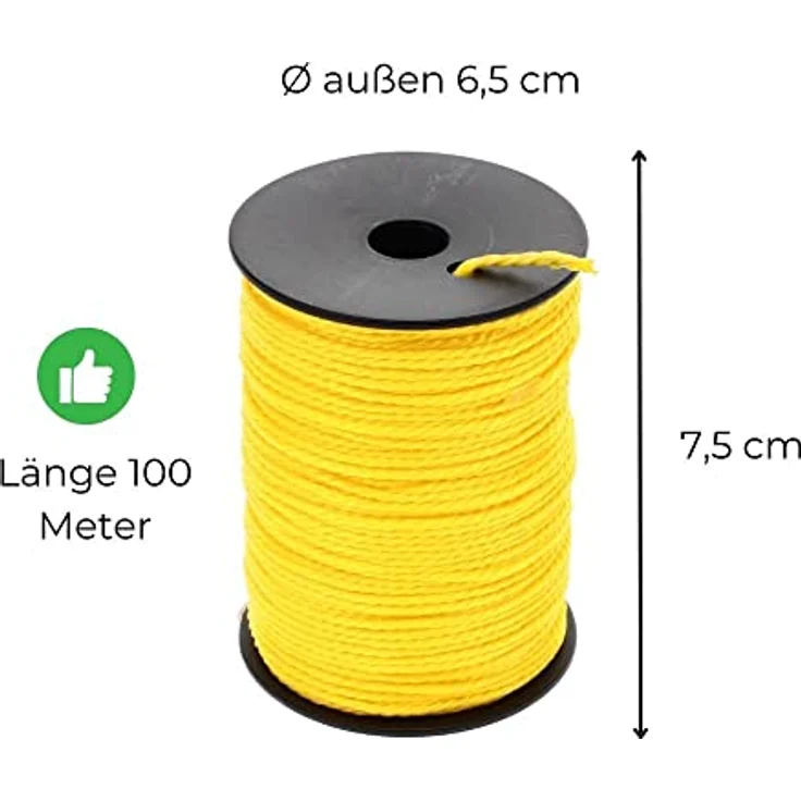 Maurerschnur Richtschnur Pflasterschnur Verlegeschnur Lot Bau Schnur 100m 2mm – Bild 2