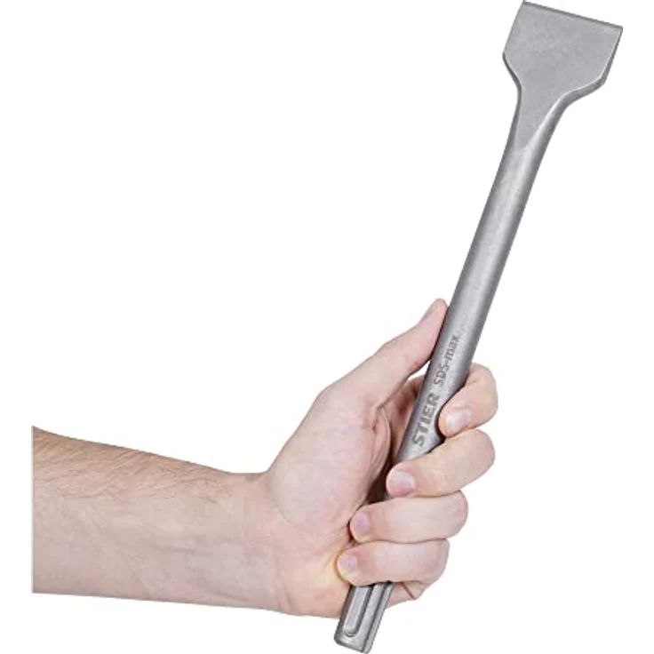 STIER SDS-max Fliesenmeißel Breitmeißel 300 x 50 mm, Robust aus hartem Stahl, verbesserte Kraftübertragung – Bild 3