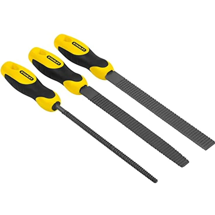 Stanley Holzraspel-Set (3 teilig, 200 mm Länge, flachstumpf-halbrund-rund mit Hieb 1, Karbon-Stahl) 0-22-477 – Bild 5
