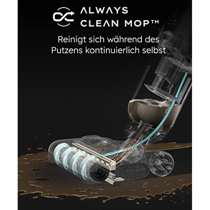 eufy MACH V1, Kabelloser All-in-One Stabstaubsauger mit Always-Clean Mop, 3-fache Selbstreinigung, Eco-Clean Ozon, Tesla Valve Mixing, Smart und leicht für einfaches Putzen – Bild 3