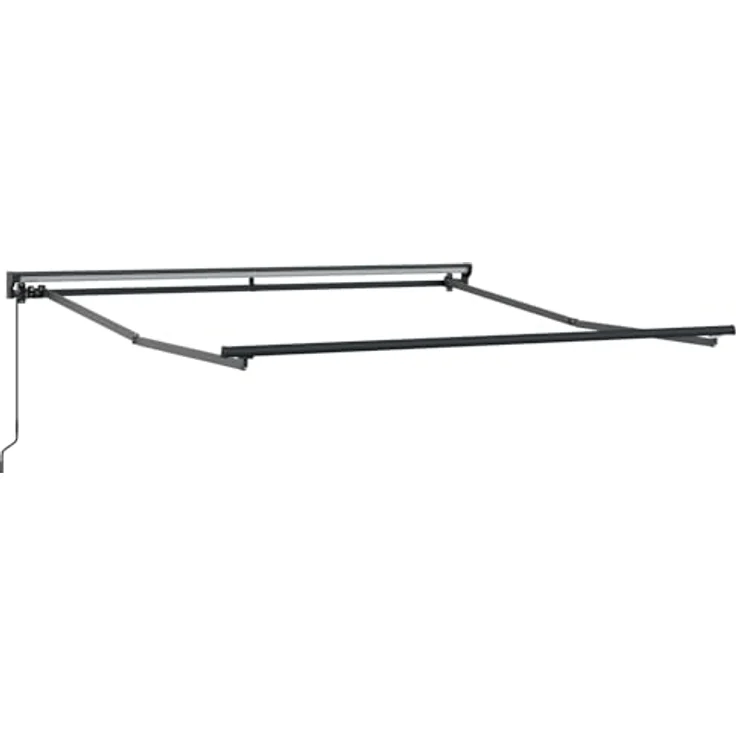 vidaXL Elektrische Markise Manuell 3x2,5m, UV- und wasserbeständig, Aluminium und Polyester, anthrazit und weiß, pulverbeschichtet, verstellbar bis 10 Grad – Bild 5