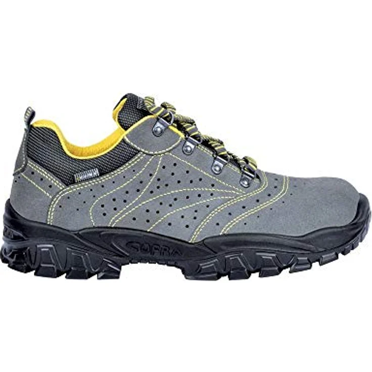 Cofra Sicherheitsschuh S1 P SRC New Tigri 39, Sicherheitshalbschuhe aus atmungsaktivem Veloursleder mit Stahlkappe und rutschsicherer Laufsohle – Bild 3