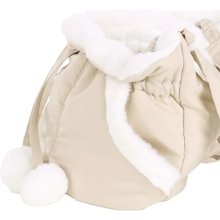 Flamingo Fronttasche Cuddi, Hunde-Transporttasche in beige mit verstellbarer Kurzleine und abwaschbarem Innenraum, max. Tragegewicht 4 kg – Bild 2