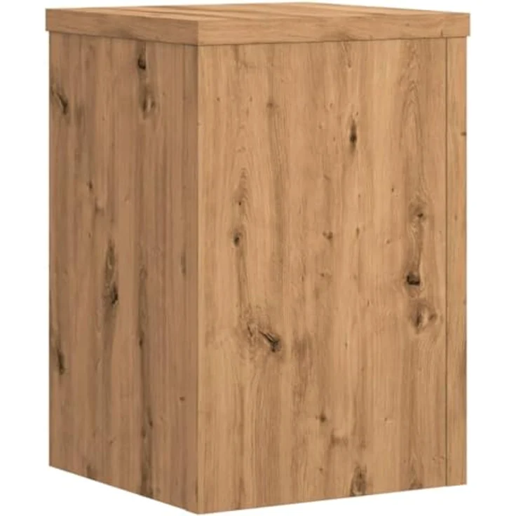 vidaXL Blumenständer Pflanzenständer 2 Stk Artisan-Eiche 25x25x35 cm, Robustes Holzwerkstoff, Stabile Oberplatte, Leicht zu reinigen – Bild 4