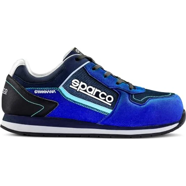 Sparco Gymhana Lando S1P SRC Sicherheitsschuhe, Sneaker-Stil, leicht, Velours-Mikrofaser und Mesh, Hellblau/Blau, Größe 41 – Bild 1