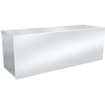 MOCAVI Zeitungsfach mit Deckel ZF 2a Edelstahl, extra-groß, moderne Design-Zeitungsrolle, geschlossen, XXL Zeitungsbox eckig