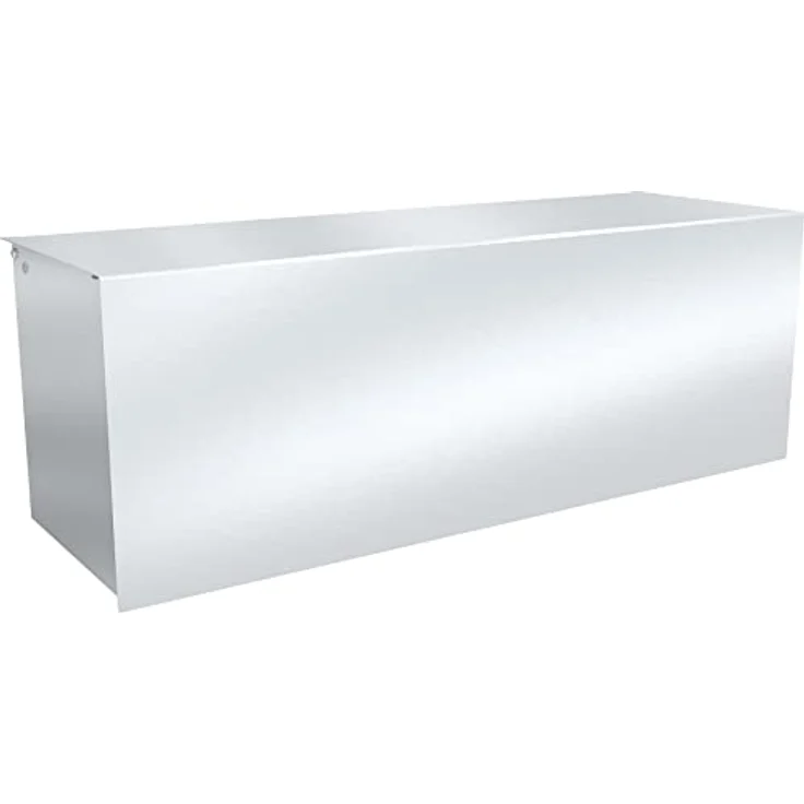 MOCAVI Zeitungsfach mit Deckel ZF 2a Edelstahl, extra-groß, moderne Design-Zeitungsrolle, geschlossen, XXL Zeitungsbox eckig – Bild 1