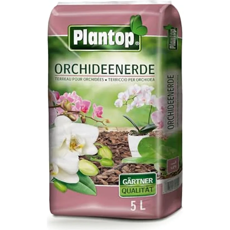 Plantop Orchideenerde, torffreies Pflanzsubstrat mit Spaghnum und vorgedüngt, 5 l