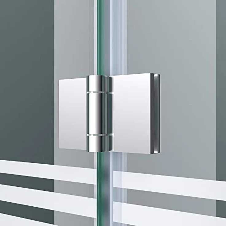 doporro 120x140 cm Design-Duschwand für Badewanne Badewannenaufsatz Duschabtrennung 6mm ESG-Sicherheitsglas inkl. NANO-Beschichtung Badewannenfaltwand – Bild 4