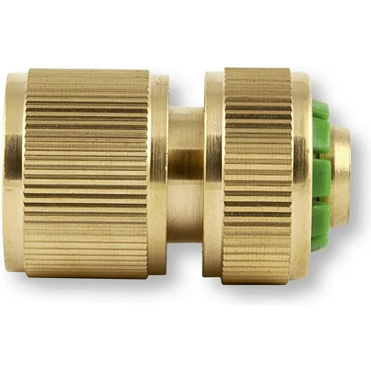 Westfalia Werkzeug Bewässerungssystem MS Stecksystem Schlauchstück 3/4" mit Wasser-Stop Funktion und Messingmaterial
