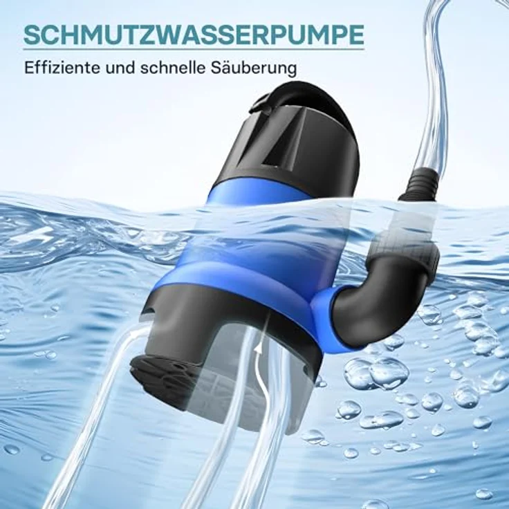 Wiltec Schmutzwasserpumpe 400 W 7500 l/h Tauchpumpe Gartenpumpe Brunnenpumpe Entwässerungspumpe, Leistungsstarke Schmutzwasserpumpe, hohe Fördermenge, robustes Kunststoffgehäuse, maximale Fremdkörpergröße 35 mm, einfache Handhabung und Installation – Bild 2