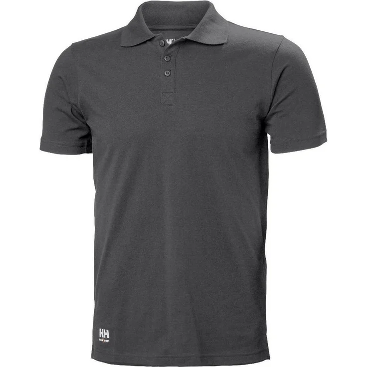 Helly Hansen Manchester Polo, Arbeitsshirt mit geripptem Kragen - Schwarz – Bild 1