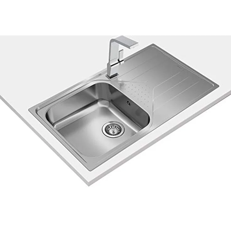 Teka Universe - Einbauspüle, 1 Becken und Abtropffläche, Edelstahl, einfache Installation, modernes Design, Farbe Edelstahl – Bild 3